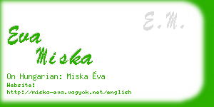 eva miska business card